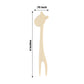 100 Pack Natural Eco Friendly Giraffe Bamboo Mini Forks, 4" Double Pronged Biodegradable Cocktail Picks Disposable Party Supplies