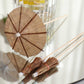 50 Pack Natural Eco Friendly Tiki Hut Paper Umbrella Cocktail Picks, 6" Biodegradable Bamboo Skewers Cocktail Sticks