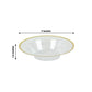 20 Pack Clear Disposable Salad Soup Bowls with Gold Rim, 12oz Round Plastic Dessert Serving Bowls