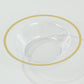 20 Pack Clear Disposable Salad Soup Bowls with Gold Rim, 12oz Round Plastic Dessert Serving Bowls