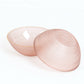 Transparent dusty rose disposable bowl with gold rim, elegant crystal-like swirl design.