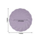 Lavender lilac biodegradable salad plate, 7" swirl scalloped design.
