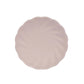 Blush biodegradable scalloped dinner plate, 9-inch compostable bamboo design.