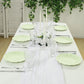 Sage green biodegradable dinner plates on a table setting.