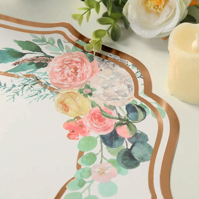 Perfect Size and Versatility of White Rose Gold Paper Placemats