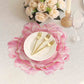10 Pack Pink Peony Flower Disposable Table Mats, 14" Cardboard Paper Floral Placemats - 400GSM