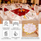 10 Pack Lavender Peony Cardboard Paper Table Mats with Gold Foil Edges 14"