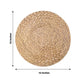 6 Pack Wheat Woven Rattan Print Disposable Dining Table Mats, 13" Round Cardstock Paper Placemats - 700 GSM