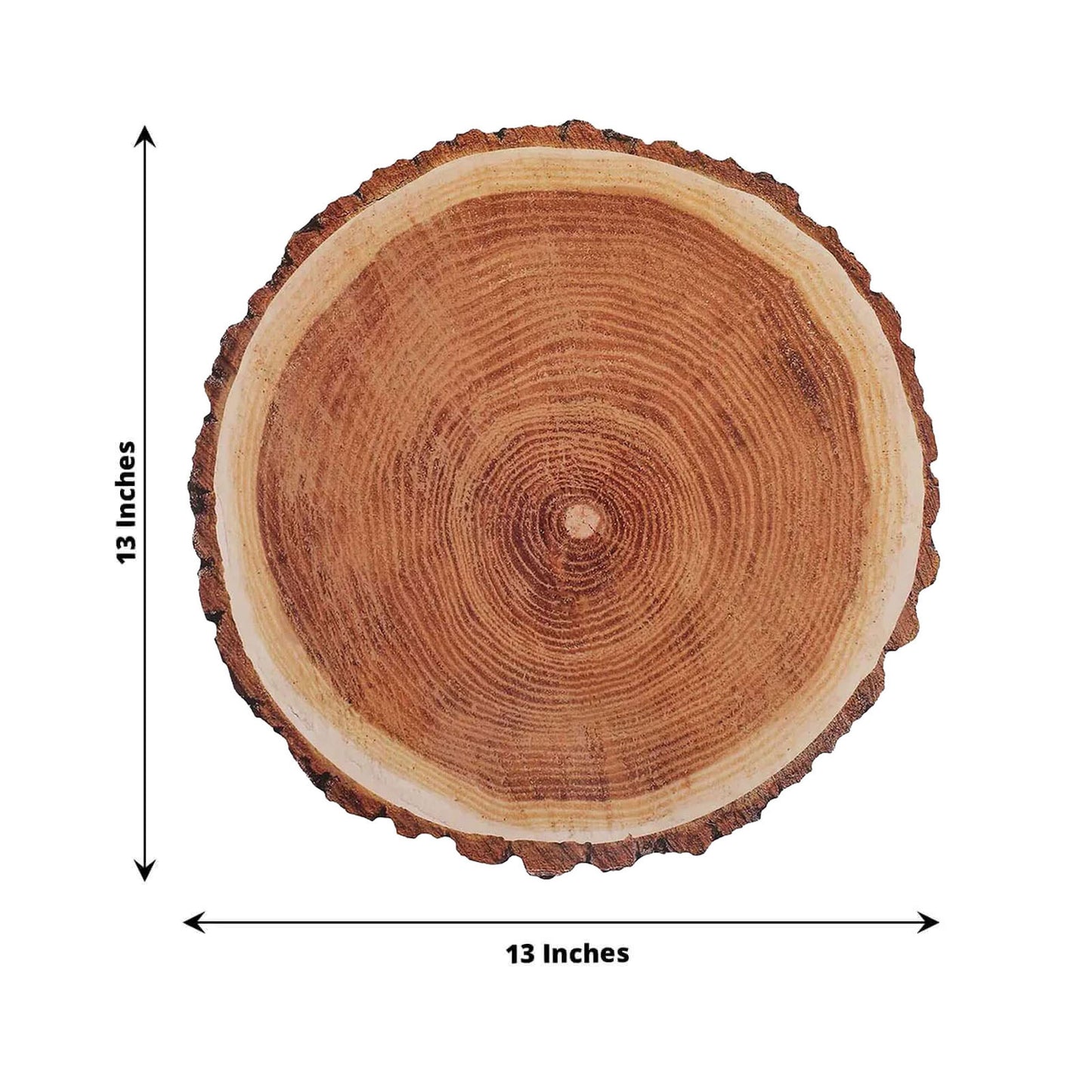 50-Pack Disposable Table Placemats in Natural Wood Slice Print - 700GSM Cardboard Placemats for Rust