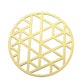 6 Pack | 13inch Metallic Gold Foil Laser Cut Geometric Triangle Placemats