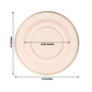 25 Pack Blush Sunray Heavy Duty Paper Charger Plates with Gold Rim, 13" Round Disposable Serving Plates - 350 GSM