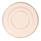 25 Pack Blush Sunray Heavy Duty Paper Charger Plates with Gold Rim, 13" Round Disposable Serving Plates - 350 GSM