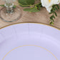 25 Pack Lavender Lilac Sunray Heavy Duty Paper Charger Plates with Gold Rim, 13" Round Disposable Serving Plates - 350 GSM
