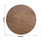 6 Pack Brown 13" Disposable Placemats With Walnut Wood Design, Round Paper Dining Table Mats