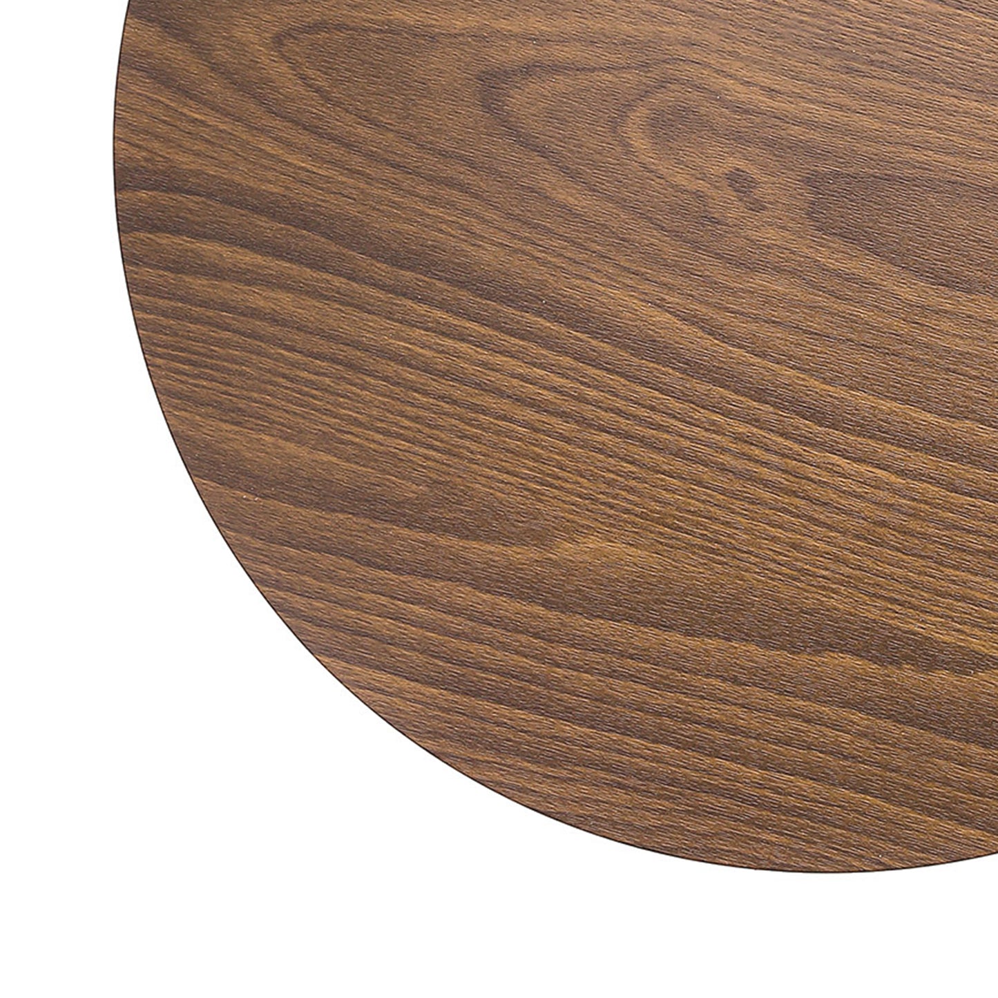 6 Pack Brown 13" Disposable Placemats With Walnut Wood Design, Round Paper Dining Table Mats