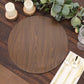 6 Pack Brown 13" Disposable Placemats With Walnut Wood Design, Round Paper Dining Table Mats