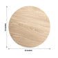 6 Pack Natural 13" Disposable Placemats With Walnut Wood Design, Round Paper Dining Table Mats