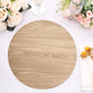 6 Pack Natural 13" Disposable Placemats With Walnut Wood Design, Round Paper Dining Table Mats