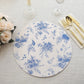 6 Pack White Blue Cardboard Paper Charger Plates in French Toile Floral Pattern, 13" Round Disposable Placemats- 700 GSM