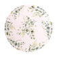 6 Pack White Green Cardboard Paper Charger Plates with Eucalyptus Leaves Print, 13" Round Disposable Placemats- 700 GSM