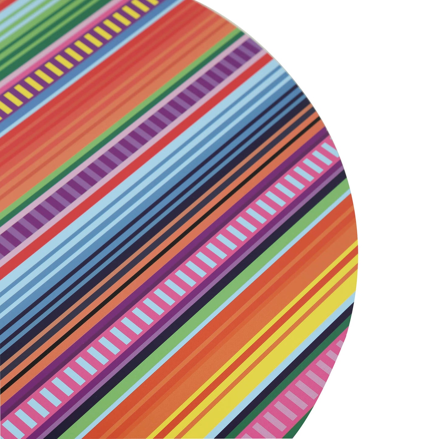 10 Pack Cinco De Mayo Party Theme Paper Placemats, 13" Round Mexican Serape Fiesta Disposable Dining Table Mats - 300 GSM