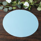 50 Pack 13" Round Disposable Paper Placemats – Dusty Blue Cardboard Dining Table Mats, 120 GSM