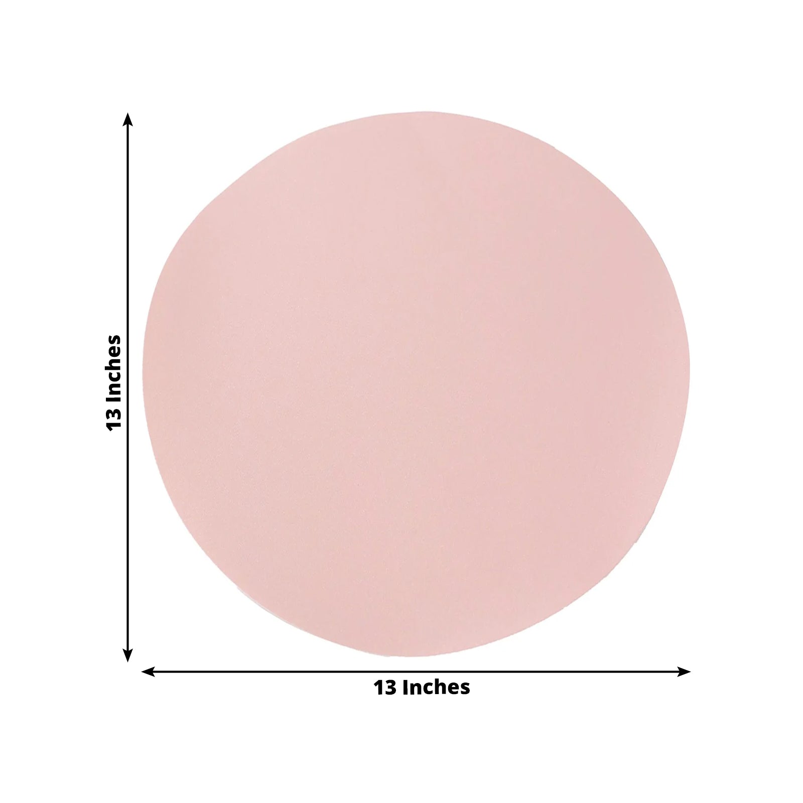 Pink disposable paper placemat, 13-inch round, 50 pack.