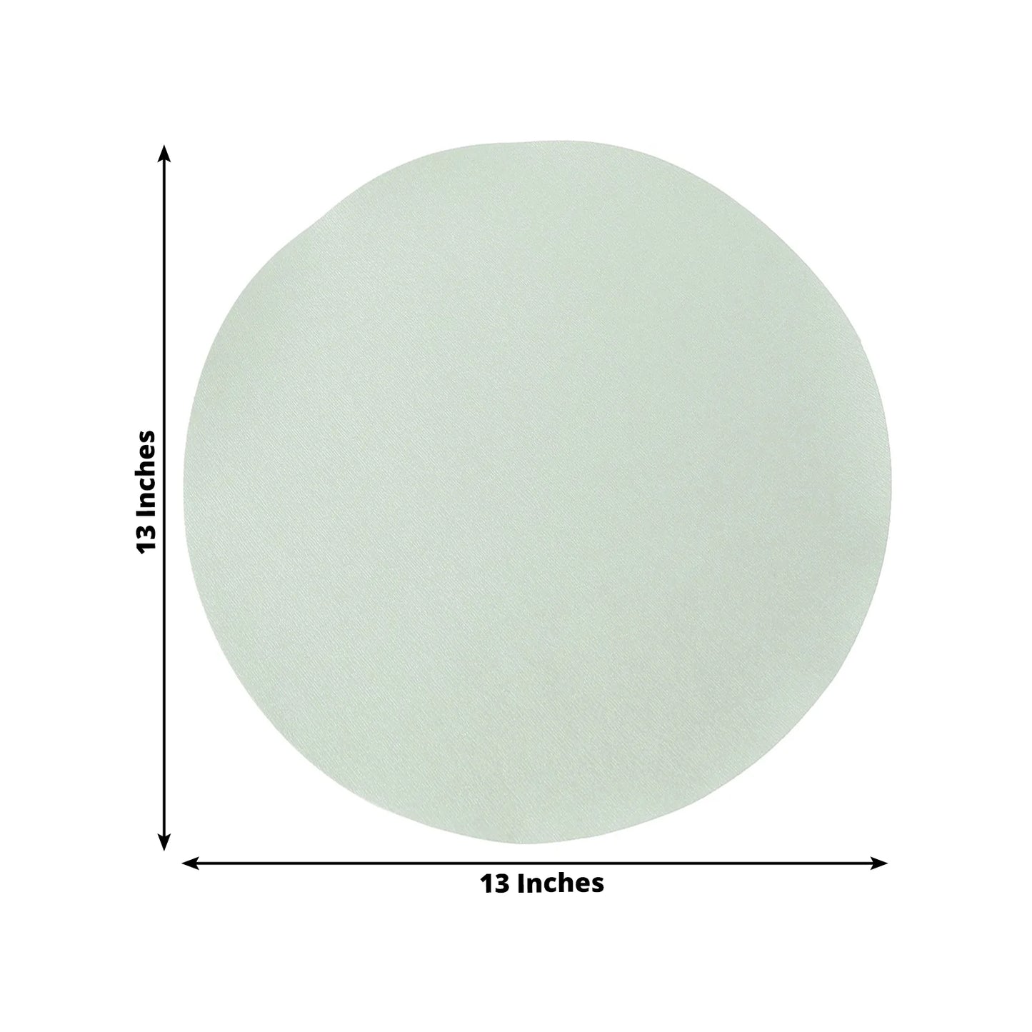 50 Pack 13" Round Disposable Paper Placemats – Sage Green Cardboard Dining Table Mats, 120 GSM