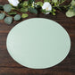 50 Pack 13" Round Disposable Paper Placemats – Sage Green Cardboard Dining Table Mats, 120 GSM