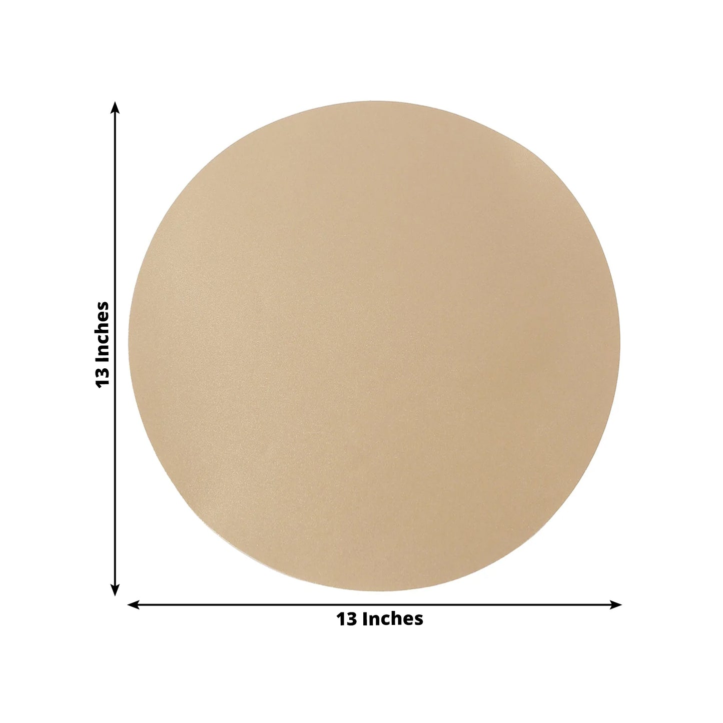 50 Pack 13" Round Disposable Paper Placemats – Taupe Cardboard Dining Table Mats, 120 GSM
