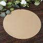 50 Pack 13" Round Disposable Paper Placemats – Taupe Cardboard Dining Table Mats, 120 GSM