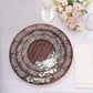 25 Pack Round Paper Charger Plates in Brown Rustic Wood Print, 13" Disposable Charger Plates With Floral Lace Rim