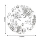 10-Pack Disposable Table Placemats in French Toile Print 13" in Matte White/Black - Chic Floral Cardboard Placemats for Stylish Table Setting