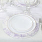 10 Pack 13" Disposable Placemats in French Toile Floral Pattern, Matte Lavender and White Cardboard Paper Charger Plates