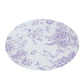 10 Pack 13" Disposable Placemats in French Toile Floral Pattern, Matte Lavender and White Cardboard Paper Charger Plates