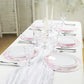 10 Pack 13" Disposable Placemats in French Toile Floral Pattern, Matte Pink and White Cardboard Paper Charger Plates