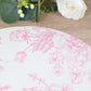 10 Pack 13" Disposable Placemats in French Toile Floral Pattern, Matte Pink and White Cardboard Paper Charger Plates