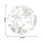 10-Pack Disposable Table Placemats in French Toile Print 13" in Matte White/Sage Green - Chic Floral Cardboard Placemats for Stylish Table Setting