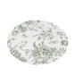 10-Pack Disposable Table Placemats in French Toile Print 13" in Matte White/Sage Green - Chic Floral Cardboard Placemats for Stylish Table Setting