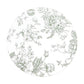 10-Pack Disposable Table Placemats in French Toile Print 13" in Matte White/Sage Green - Chic Floral Cardboard Placemats for Stylish Table Setting