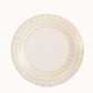 10 Pack White Disposable Serving Plates With Gold Basketweave Pattern Rim, 13" Round Cardstock Paper Charger Plates - 650GSM