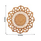 10 Pack Brown Die-Cut Rattan Weave Paper Table Mats, 16" Large Round Floral Disposable Dining Placemats with Scalloped Rim