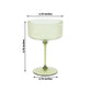 24-Pack Plastic Cocktail Glasses – 10oz Dusty Sage Green Ribbed Premium Disposable Coupe Champagne C