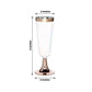 Plastic 5oz Champagne Flutes, Champagne Glasses with Rose Gold Rimmed and Detachable Base