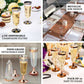 12 Pack Plastic 5oz Champagne Flutes, Disposable Champagne Glasses with Rose Gold Rimmed and Detachable Base
