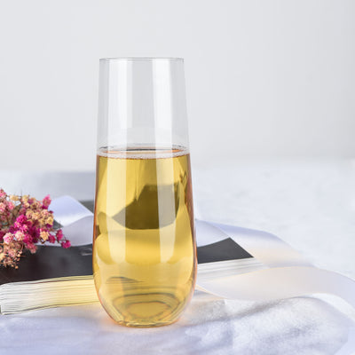 Reusable Clear Plastic Champagne Flutes 9oz