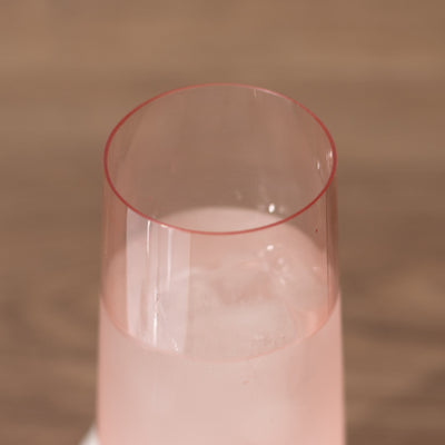Stylish Stemless Transparent Blush Plastic Glasses