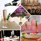 Rose gold disposable champagne flutes, perfect for celebrations and elegant events.
