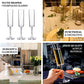 Clear reusable plastic champagne flute glasses, 6oz, 9.5" tall, set of 6.