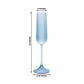 12 Pack 4oz Vintage Ribbed Champagne Flutes Transparent Dusty Blue – Disposable Plastic Toasting Gla